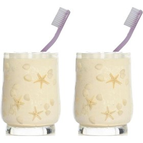 Resim 2 Adet Diş Fırçalık Deniz Yıldızı El Yapımı 400 Gr 7x7x10cm Banyo Seti Çok Renkli 