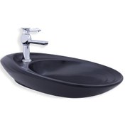 Resim Lena Tezgah Üstü Lavabo Pagura Sıyah 