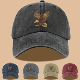 Resim 1 adet Moda Kartal Baskılı Kamyon Şapkası - Nefes Alabilen, Ayarlanabilir, Unisex Açık Hava Şapkası - Yürüyüş, Balıkçılık ve Tatil için Mükemmel Hediye - Keşifçiler ve Aileler için Uygun, Ayarlanabilir, Elde Yıkanabilir, Rahat Şapka | Nakışlı Kartal Şapkası | Nefes Alabilen Malzeme, Yürüyüş Aksesuarları 
