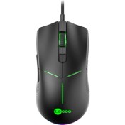 Resim Lecoo MS109 Kablolu RGB LED Aydınlatmalı 6400 DPI 8 Makro Tuşlu 132g Gaming Mouse Siyah 