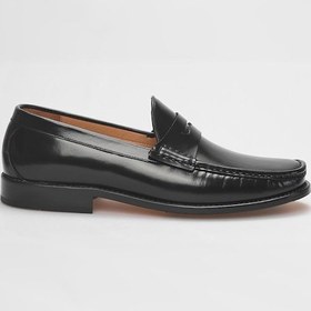 Resim Cabani Hakiki Deri Siyah Açma Kösele Enjeksiyon Erkek Klasik Ayakkabı-siyah 