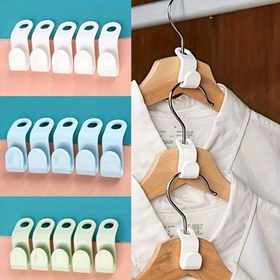 Resim 20 Adet Şık Plastik Giysi Askısı Bağlantısı, Yerden Tasarruf Sağlayan Duvara Monte Organizatör, Şık Dolap Saklama Çözümü, Ev ve Mutfak Kullanımı İçin Dayanıklı saç tokası Aksesuarları, Çok Amaçlı Kancalar 