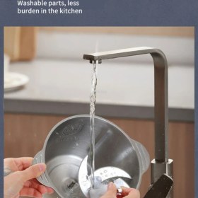 Resim Paslanmaz Çelik Elektrikli Kıyma Makinesi 3l Blender Çok Fonksiyonlu Sebze Doğrayıcı Dilimleyici Ev Öğütücü Ab Fişi (Yurt Dışından) 