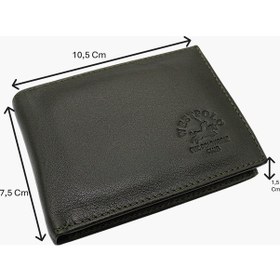 Resim Westpolo Hakiki Deri Kağıt Para Ve Bol Şeffaf Kart Bölmeli Unisex Kartlık - 617 Haki 