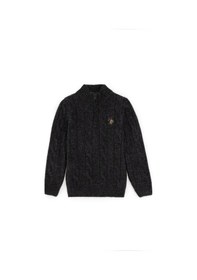 Resim U.S. Polo Assn. Erkek Çocuk Yarım Fermuarlı Antrasit Melanj Kazak 50297422-VR081 