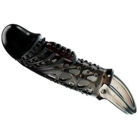 Resim Red Fox 2,5 Cm Dolgu Uzatmalı Titreşimli Zenci Penis Kılıfı Prezervatif Vibratör 