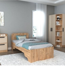 Resim Arnetti Karyola 90x190 Luses Karyola Atlantik Çam Bej 