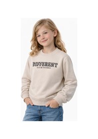 Resim Kız Çocuk Sweatshirt Bgl-st05271 Taş 