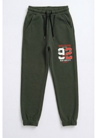 Resim Fyk Kids 5'li Baskı Detaylı Beli Lastikli Erkek Çocuk Jogger Eşofman Altı Kırmızı-haki-füme-indigo-lacivert 