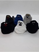 Resim Has Çocuk Neşeli Nakışlı Işlemeli Emojili Dikişsiz Kısa Patik Çorap 6 Çift 