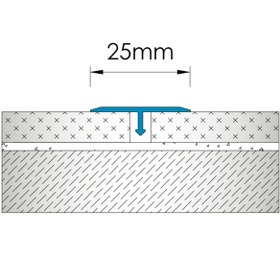 Resim Ankadex Genişlikte Mat Eloksal Kaplamalı Alüminyum T Profili 10 Adet 25 mm 
