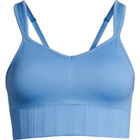 Resim Casall 23180-399 Seamless Rib Padded Sport Kadın Açık Mavi Normal Kalıp Sporcu Sütyeni 