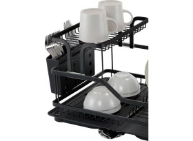 Resim Primanova Bianka Paslanmaz Alüminyum Iki Katlı Bulaşıklık - Siyah 