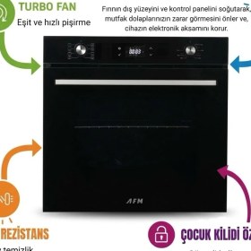 Resim Afm Tech Fethy Elıte Premium Vitroseramik Elektrikli Siyah Ankastre Set ( V6-05 + FM7700 +FM3250 ) 