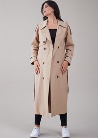 Resim Heggo Rose Kadın Bej Oversize Trençkot 