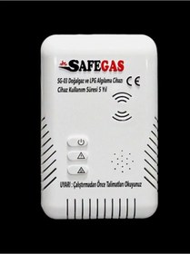 Resim SAFEGAS SG-03 Doğalgaz ve LPG Alarm Cihazı Priz Tipi Yüksek Hassasiyetli Gaz Kaçak Dedektörü 