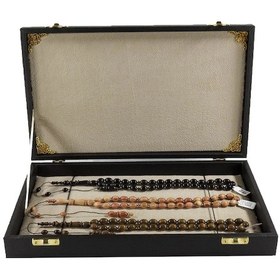 Resim Siyah Renk Geniş Deri Tesbih Kutusu 