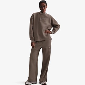 Resim Nike Sportswear Club Fleece Bol Kesimli Kadın Kahverengi Eşofman Üstü 