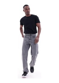 Resim Freemen Erkek Baggy Bol Kesim Kot Pantolon Gri 