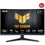 Resim Asus 27" Tuf Gaming Vg27vq3b 1ms 180hz Freesync Adaptive Sync Curved Va Fhd Gaming Oyuncu Monitör 