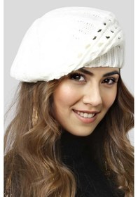 Resim Uniquetrenders Kadın Tek Kat Örgü Ressam Bere Krem 