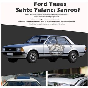 Resim Ford Tanus Parlak Siyah Yalancı Çakma Sahte Sunroof 