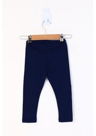 Resim Toontoy Kids Toontoy Kız Bebek Paçası Nakışlı Tayt Lacivert 