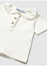 Resim Mayoral Bebek Fırfırlı Polo Gömlek Krem 