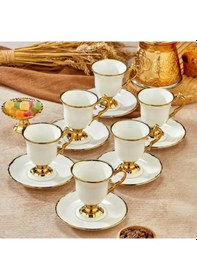 Resim Akıllıelma-cooker Fincan Takımı Kahve Porselen 12 Parça Ckr3533 Çok Renkli 