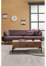 Resim Modalife Romeo Üçlü Kanepe Yataklı -Mor 