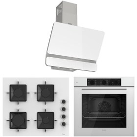 Resim Ferre Elegant Line Plus Beyaz Ankastre Set ( Qbl62cb-ss206-d081 ) 