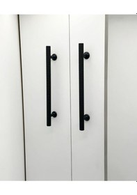 Resim Mobilya Dolap Kulpu Mutfak Çekmece Kulpu Çizgili Dal Siyah 192 Mm 19,2 Cm 2 Adet 