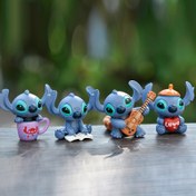 Resim 4'ü Bir Arada Otorize Edilmiş Stitch Karikatür Peri Masalı Oyuncakları Seti, Doğum Günleri, Araba Dekoru, Ev Kek Süslemeleri ve Noel, Cadılar Bayramı, Şükran Günü ve Paskalya için Hediyeler, Stitch'in Aşkını Kutlamak İçin El Yapımı Oyuncaklar. 