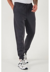Resim Buratti Pamuklu Regular Fit Normal Bel Lastikli Paça Cepli Erkek Eşofman Altı 59080153W4 Antrasit 