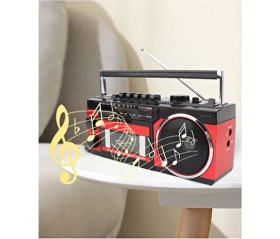 Resim Recorder Müzik Seti Fm Radyo USB Mp3 Player Kablosuz Hoparlör Bluetooth Retro Teyp Kaset Çalar 