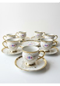 Resim Paçi Home Fleur Yaldızlı 6 Kişilik Fincan Takımı P/por-102093 Çok Renkli 