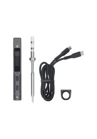 Resim Miniware Ts101 Akıllı Havya Sıcaklık Ayarlanabilir Mini Akıllı Elektrikli Havya Seti Usb Tipi C 65w Dc9 24v 