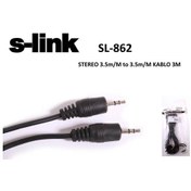 Resim S-Link Sl-862 3M Stereo Ses Kablosu S-Link Sl-862 3M Stereo Ses K 