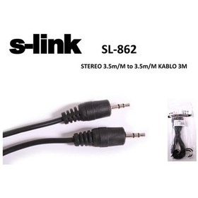 Resim S-Link Sl-862 3M Stereo Ses Kablosu S-Link Sl-862 3M Stereo Ses K 
