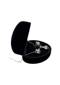 Resim Oya Silver Zirkon Taşlı Yonca Gümüş Set&takım 
