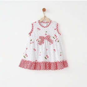 Resim Andywawa Kız Bebek Elbise Dress Cherry Chatty Anw-ac26688 Ekru 