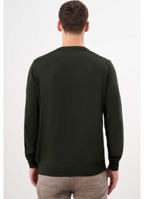 Resim Morven Erkek Haki Basic Bisiklet Yaka Dynamic Fit Rahat Kesim Triko 26kc017006710 Haki Haki 
