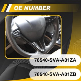 Resim Karbon Fiber Direksiyon Kolu Kapak Paneli Trim Fit for HONDA Civic 2006-2011 2007 2008 için 