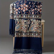 Resim Bohem Mevsimlik Çiçek İşlemeli Dış Giyim, İlkbahar ve Sonbahar İçin Vintage Kaşmir İşlemeli Eşarp, Çok Yönlü Şal, Etnik Eşarp, Sıcaklık İçin Büyük Boy Şal. 