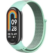 Resim Xiaomi Mi İçin Naylon Döngü Kayışı Band 8 7 6 5 4 3 Bilezik Bileklik Yedek 01 Blue Sea For Xiaomi Mi Band 8 
