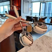 Resim 2 Adet Paslanmaz Çelik Büyük Servis Kaşıkları, Restoranlar ve Mutfaklar İçin Kalın Yemek Kaşıkları - Oteller ve Kafeteryalar İçin İdeal, Halka Açık Kaşıklar 