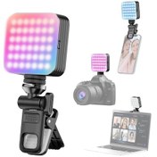 Resim Teltree Rgb Led Fotoğraf Işığı 2500k-9000k 8 Sahne Efekti Parlaklık Ayarlanabilir Usb-c Şarjlı Pilli Ekran Klipsi Ve Soğuk Ayaklı Uyumlu Siyah 