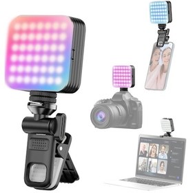 Resim Teltree Rgb Led Fotoğraf Işığı 2500k-9000k 8 Sahne Efekti Parlaklık Ayarlanabilir Usb-c Şarjlı Pilli Ekran Klipsi Ve Soğuk Ayaklı Uyumlu Siyah 