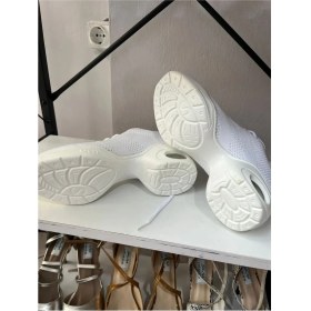 Resim Suna Beyaz Dans Pratik Ayakkabısı Nefes Alan Doku - Tüm Danslar Için Uyumludur. 