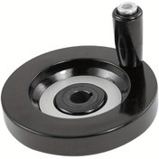 Resim Çıkarılabilir Saplı Hassas Endüstriyel El Tekerleği - Katı Yuvarlak Plastik, Cilalı Karbon Çelik, Dolaplar & Gravür Makineleri için İdeal 